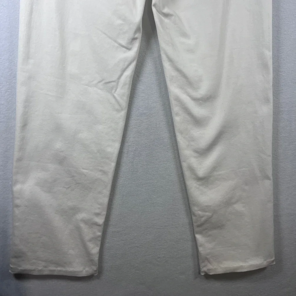 Lauren Conrad High Rise Straight Leg Jeans Cream Off White Size 6 Cotton Stretch